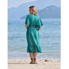 image:imageEkouaer Womens Swimwear Cover Ups Sexy Chiffon Beach Bikini Swimsuit Kimono Cardigan Cover Up Long Flowy BeachwearC Peacock Blue