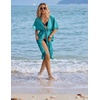 image:imageEkouaer Womens Swimwear Cover Ups Sexy Chiffon Beach Bikini Swimsuit Kimono Cardigan Cover Up Long Flowy BeachwearC Peacock Blue