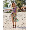 image:imageEkouaer Womens Swimwear Cover Ups Sexy Chiffon Beach Bikini Swimsuit Kimono Cardigan Cover Up Long Flowy BeachwearP Abstract Prints