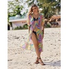 image:imageEkouaer Womens Swimwear Cover Ups Sexy Chiffon Beach Bikini Swimsuit Kimono Cardigan Cover Up Long Flowy BeachwearP Abstract Prints