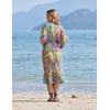 image:imageEkouaer Womens Swimwear Cover Ups Sexy Chiffon Beach Bikini Swimsuit Kimono Cardigan Cover Up Long Flowy BeachwearP Abstract Prints