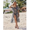 image:imageEkouaer Womens Swimwear Cover Ups Sexy Chiffon Beach Bikini Swimsuit Kimono Cardigan Cover Up Long Flowy BeachwearP Leopard