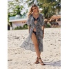 image:imageEkouaer Womens Swimwear Cover Ups Sexy Chiffon Beach Bikini Swimsuit Kimono Cardigan Cover Up Long Flowy BeachwearP Leopard