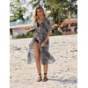 image:imageEkouaer Womens Swimwear Cover Ups Sexy Chiffon Beach Bikini Swimsuit Kimono Cardigan Cover Up Long Flowy BeachwearP Leopard