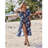 image:imageEkouaer Womens Swimwear Cover Ups Sexy Chiffon Beach Bikini Swimsuit Kimono Cardigan Cover Up Long Flowy BeachwearP Plants 2