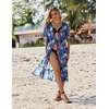 image:imageEkouaer Womens Swimwear Cover Ups Sexy Chiffon Beach Bikini Swimsuit Kimono Cardigan Cover Up Long Flowy BeachwearP Plants 2