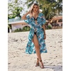 image:imageEkouaer Womens Swimwear Cover Ups Sexy Chiffon Beach Bikini Swimsuit Kimono Cardigan Cover Up Long Flowy BeachwearP Plants 3