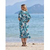 image:imageEkouaer Womens Swimwear Cover Ups Sexy Chiffon Beach Bikini Swimsuit Kimono Cardigan Cover Up Long Flowy BeachwearP Plants 3