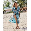 image:imageEkouaer Womens Swimwear Cover Ups Sexy Chiffon Beach Bikini Swimsuit Kimono Cardigan Cover Up Long Flowy BeachwearP Plants 3