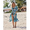 image:imageEkouaer Womens Swimwear Cover Ups Sexy Chiffon Beach Bikini Swimsuit Kimono Cardigan Cover Up Long Flowy BeachwearP Plants 3