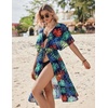 image:imageEkouaer Womens Swimwear Cover Ups Sexy Chiffon Beach Bikini Swimsuit Kimono Cardigan Cover Up Long Flowy BeachwearP Plants