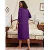image:imageEkouaer Zipper Robes for Women Ribbed Knit Bathrobe Lightweight Full Length Loungewear with Pockets S3XLDeep Purple