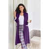 image:imageEkouaer Women Zipper Robe Long Sleeve House Coats Velour Robes Soft Bathrobe with Pockets Nightgown S3XLPurple