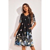 image:imageEkouaer 2 Pack House Dresses for Women with Pockets Short Sleeve Moo Moos Floral Print Mumu DressesBlue FloralButterfly Floral