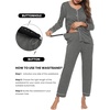 image:imageEkouaer Maternity Pajama Set Button Down Nursing Pajamas Long Sleeve Breastfeeding Loungewear with Adjustable PantsDeep Grey