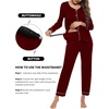 image:imageEkouaer Maternity Pajama Set Button Down Nursing Pajamas Long Sleeve Breastfeeding Loungewear with Adjustable PantsRed