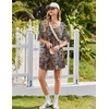 image:imageEkouaer Nightgowns for Women Bamboo Viscose Sleepshirt Short sleeve Nightshirt V Neck T shirt Night gown Boyfriend SleepwearLeopard Print