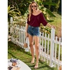 image:imageEkouaer Nightgowns for Women Bamboo Viscose Sleepshirt Short sleeve Nightshirt V Neck T shirt Night gown Boyfriend SleepwearRed