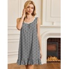 image:imageEkouaer Nightgowns for Women Sleeveless Nightdress Cute Night Gowns Short Sleepshirt Soft Sleepwear Pajama Dress SXXXLBlack White Floral