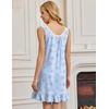 image:imageEkouaer Nightgowns for Women Sleeveless Nightdress Cute Night Gowns Short Sleepshirt Soft Sleepwear Pajama Dress SXXXLBlue White Floral