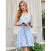 image:imageEkouaer Nightgowns for Women Sleeveless Nightdress Cute Night Gowns Short Sleepshirt Soft Sleepwear Pajama Dress SXXXLBlue White Floral