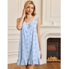 image:imageEkouaer Nightgowns for Women Sleeveless Nightdress Cute Night Gowns Short Sleepshirt Soft Sleepwear Pajama Dress SXXXLBlue White Floral