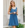 image:imageEkouaer Nightgowns for Women Sleeveless Nightdress Cute Night Gowns Short Sleepshirt Soft Sleepwear Pajama Dress SXXXLBlue White Footprint