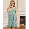 image:imageEkouaer Nightgowns for Women Sleeveless Nightdress Cute Night Gowns Short Sleepshirt Soft Sleepwear Pajama Dress SXXXLGreen White Floral