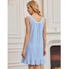 image:imageEkouaer Nightgowns for Women Sleeveless Nightdress Cute Night Gowns Short Sleepshirt Soft Sleepwear Pajama Dress SXXXLLight Blue
