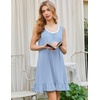 image:imageEkouaer Nightgowns for Women Sleeveless Nightdress Cute Night Gowns Short Sleepshirt Soft Sleepwear Pajama Dress SXXXLLight Blue