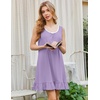 image:imageEkouaer Nightgowns for Women Sleeveless Nightdress Cute Night Gowns Short Sleepshirt Soft Sleepwear Pajama Dress SXXXLLilac
