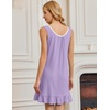 image:imageEkouaer Nightgowns for Women Sleeveless Nightdress Cute Night Gowns Short Sleepshirt Soft Sleepwear Pajama Dress SXXXLLilac