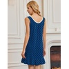 image:imageEkouaer Nightgowns for Women Sleeveless Nightdress Cute Night Gowns Short Sleepshirt Soft Sleepwear Pajama Dress SXXXLNavy White Dots