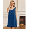 image:imageEkouaer Nightgowns for Women Sleeveless Nightdress Cute Night Gowns Short Sleepshirt Soft Sleepwear Pajama Dress SXXXLNavy White Dots