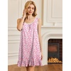 image:imageEkouaer Nightgowns for Women Sleeveless Nightdress Cute Night Gowns Short Sleepshirt Soft Sleepwear Pajama Dress SXXXLPink Florals