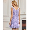 image:imageEkouaer Nightgowns for Women Sleeveless Nightdress Cute Night Gowns Short Sleepshirt Soft Sleepwear Pajama Dress SXXXLPurple Abstract Dots