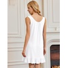 image:imageEkouaer Nightgowns for Women Sleeveless Nightdress Cute Night Gowns Short Sleepshirt Soft Sleepwear Pajama Dress SXXXLWhite