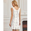 image:imageEkouaer Nightgowns for Women Sleeveless Nightdress Cute Night Gowns Short Sleepshirt Soft Sleepwear Pajama Dress SXXXLWhite Pink  Purple Florals
