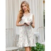 image:imageEkouaer Nightgowns for Women Sleeveless Nightdress Cute Night Gowns Short Sleepshirt Soft Sleepwear Pajama Dress SXXXLWhite Pink  Purple Florals