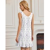 image:imageEkouaer Nightgowns for Women Sleeveless Nightdress Cute Night Gowns Short Sleepshirt Soft Sleepwear Pajama Dress SXXXLWhite Purple Floral