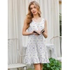 image:imageEkouaer Nightgowns for Women Sleeveless Nightdress Cute Night Gowns Short Sleepshirt Soft Sleepwear Pajama Dress SXXXLWhite Purple Floral