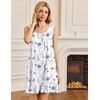 image:imageEkouaer Nightgowns for Women Sleeveless Nightdress Cute Night Gowns Short Sleepshirt Soft Sleepwear Pajama Dress SXXXLYellow  Blue Florals