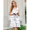image:imageEkouaer Nightgowns for Women Sleeveless Nightdress Cute Night Gowns Short Sleepshirt Soft Sleepwear Pajama Dress SXXXLYellow  Blue Florals