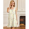 image:imageEkouaer Nightgowns for Women Sleeveless Nightdress Cute Night Gowns Short Sleepshirt Soft Sleepwear Pajama Dress SXXXLYellow Floral