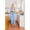 image:imageEkouaer Pajamas for Women Set 2 Piece Ruffle Pjs Soft Sleeveless Tank Top and Pants Sleepwear Bridal Casual LoungewearBlue
