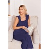 image:imageEkouaer Pajamas for Women Set 2 Piece Ruffle Pjs Soft Sleeveless Tank Top and Pants Sleepwear Bridal Casual LoungewearNavy Blue