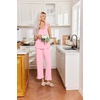 image:imageEkouaer Pajamas for Women Set 2 Piece Ruffle Pjs Soft Sleeveless Tank Top and Pants Sleepwear Bridal Casual LoungewearPink
