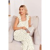 image:imageEkouaer Pajamas for Women Set 2 Piece Ruffle Pjs Soft Sleeveless Tank Top and Pants Sleepwear Bridal Casual LoungewearSmall FlowersBeige