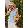image:imageEkouaer Pajamas for Women Set 2 Piece Ruffle Pjs Soft Sleeveless Tank Top and Pants Sleepwear Bridal Casual LoungewearSmall FlowersBlue
