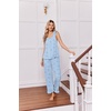 image:imageEkouaer Pajamas for Women Set 2 Piece Ruffle Pjs Soft Sleeveless Tank Top and Pants Sleepwear Bridal Casual LoungewearSmall FlowersBlue